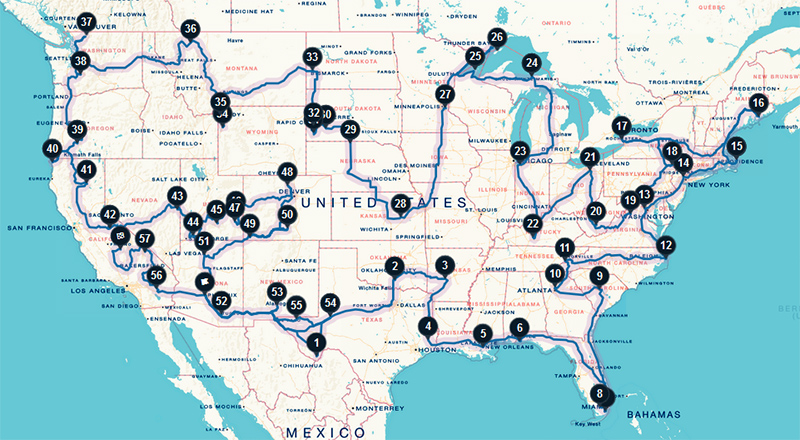 Project 100 Route Map