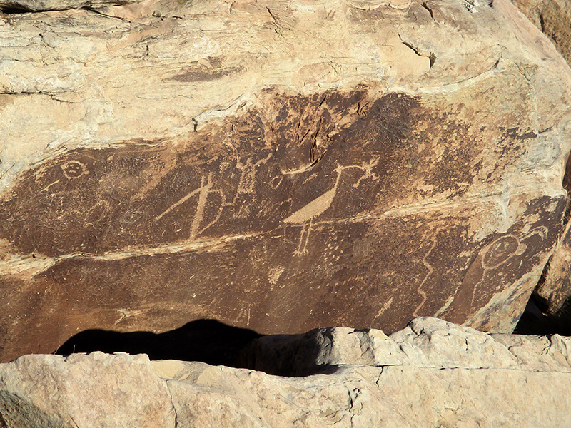 Petroglyphs at Petrified Forest National Park's Puerco Pueblo